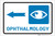 Ophthalmology Left Arrow with Icon Landscape - Label