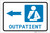 Outpatient Left Arrow with Icon Landscape - Label