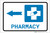 Pharmacy Left Arrow with Icon Landscape - Label