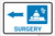 Surgery Left Arrow with Icon Landscape - Label