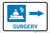 Surgery Right Arrow with Icon Landscape - Label