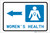 Women's Health Left Arrow with Icon Landscape - Label