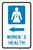 Women's Health Left Arrow with Icon Portrait - Label