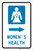 Women's Health Right Arrow with Icon Portrait - Label