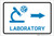 Laboratory Right Arrow with Icon Landscape v2 - Label