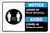 Notice: COVID-19 Social Distancing Bilingual Spanish with Icon ANSI Landscape - Label