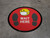 Wait Here with Facemask Emoji - Red - Floor Sign
