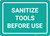 Sanitize Tools Before Use Landscape - Wall Sign