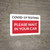 COVID-19 Testing Please Wait In Your Car Landscape - Wall Sign