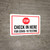 Stop Check In Here For COVID-19 Testing Landscape - Wall Sign