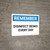 Remember: Disinfect Desks Every Day Landscape - Wall Sign