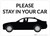 Please Stay In Your Car with Icon Landscape - Wall Sign