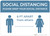 Social Distancing Please Keep Your Social Distance Landscape - Wall Sign