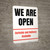We Are Open Curbside And Delivery Available Portrait - Wall Sign