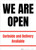 We Are Open Curbside And Delivery Available Portrait - Wall Sign