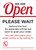 We Are Open Pease Wait Behind Line Portrait - Wall Sign