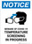 Notice: Beware Of COVID-19 Temperature Screening with Icon Portrait - Wall Sign
