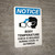 Notice: Body Temperature Check Required During COVID-19 Outbreak with Icon Portrait - Wall Sign