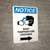 Notice: Body Temperature Checking Right with Icon Portrait - Wall Sign