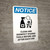 Notice: Clean And Disinfect Shared Tools with Icon Portrait - Wall Sign