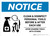 Notice: Clean Disinfect Personal Tools Avoid Sharing with Icon Landscape - Wall Sign