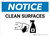 Notice: Clean Surfaces with Icon Landscape - Wall Sign