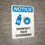 Notice: Disinfect Face Coverings with Icon Portrait - Wall Sign