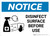 Notice: Disinfect Surface Before Use with Icon Landscape - Wall Sign
