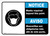 Notice: Masks Required Beyond This Point Bilingual Spanish with Icon Landscape - Wall Sign