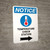 Notice: Temperature Check Station Right with Icon Portrait - Wall Sign