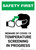 Safety First: Beware Of COVID-19 Temperature Screening with Icon Portrait - Wall Sign