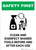 Safety First: Clean And Disinfect Shared Tools with Icon Portrait - Wall Sign