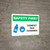 Safety First: Disinfect Face Coverings with Icon Landscape - Wall Sign