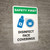 Safety First: Disinfect Face Coverings with Icon Portrait - Wall Sign