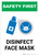 Safety First: Disinfect Face Masks with Icon Portrait - Wall Sign