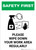 Safety First: Please Wipe Down Work Area with Icon Portrait - Wall Sign
