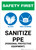 Safety First: Sanitize PPE with Icons Portrait - Wall Sign