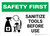 Safety First: Sanitize Tools Before Use with Icon Landscape - Wall Sign