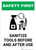 Safety First: Sanitize Tools Before and After Use with Icon Portrait - Wall Sign