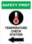 Safety First: Temperature Check Station Left with Icon Portrait - Wall Sign