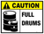 Caution: Full Drums - Wall Sign