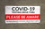 COVID-19 Testing Here Down Arrow - Banner