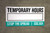 Temporary Notice No Visitors - Banner