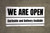 We Are Open Pease Wait Behind Line - Banner