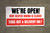 We're Open Take Out And Delivery Only Portrait - Banner