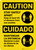Caution: Stay Safely Apart Bilingual Spanish with Icon Portrait - Wall Sign