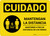 Caution: Stay Safely Apart Spanish with Icon Landscape - Wall Sign