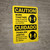 Caution: Work Together Keep 6ft. Bilingual Spanish with Icon Portrait - Wall Sign