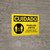 Caution: Work Together Keep 6ft. Distance Spanish with Icon Landscape - Wall Sign