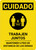 Caution: Work Together Keep 6ft. Spanish with Icon Portrait - Wall Sign